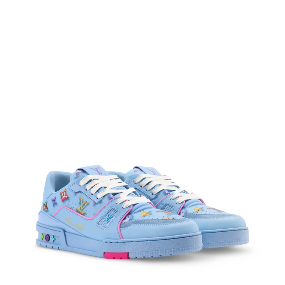 Alternative view of Giày Louis Vuitton LV Trainer 'Blue' 1AJWF4