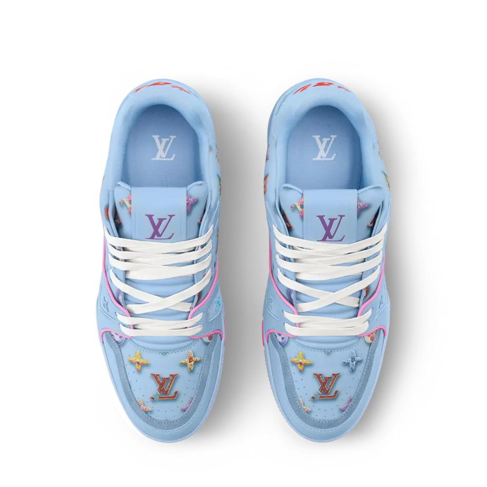 Giày Louis Vuitton LV Trainer 'Blue' 1AJWF4 - Ảnh 3