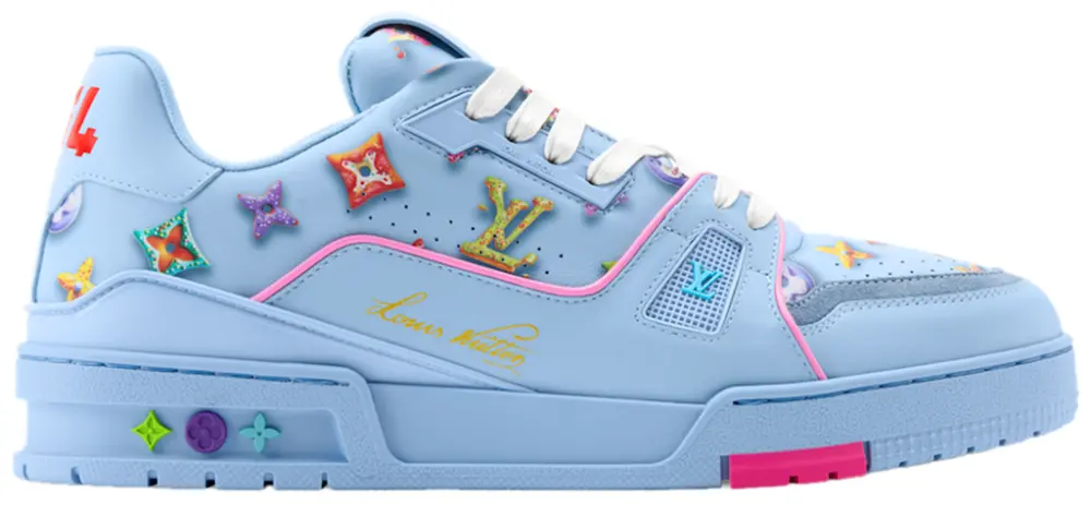 Giày Louis Vuitton LV Trainer 'Blue' 1AJWF4