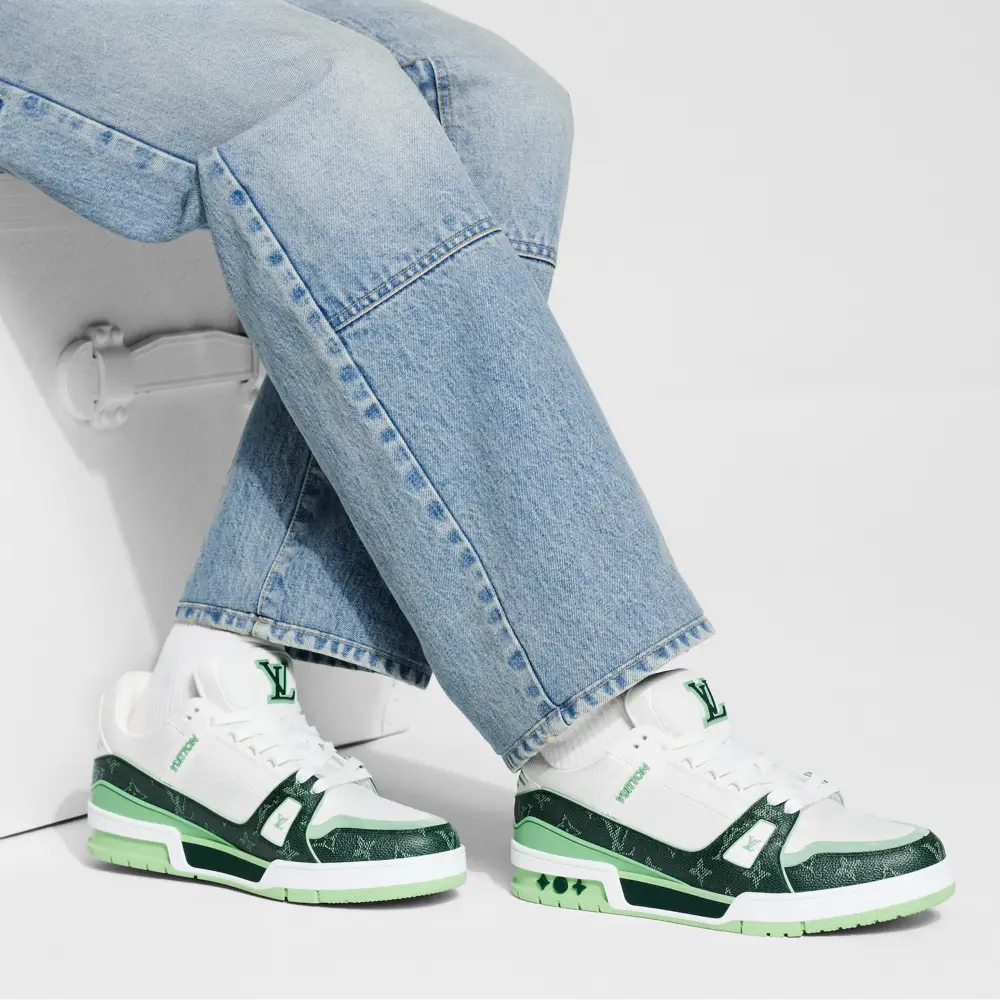 Alternative view of Giày Louis Vuitton LV Trainer 'Green' 1AJQM1