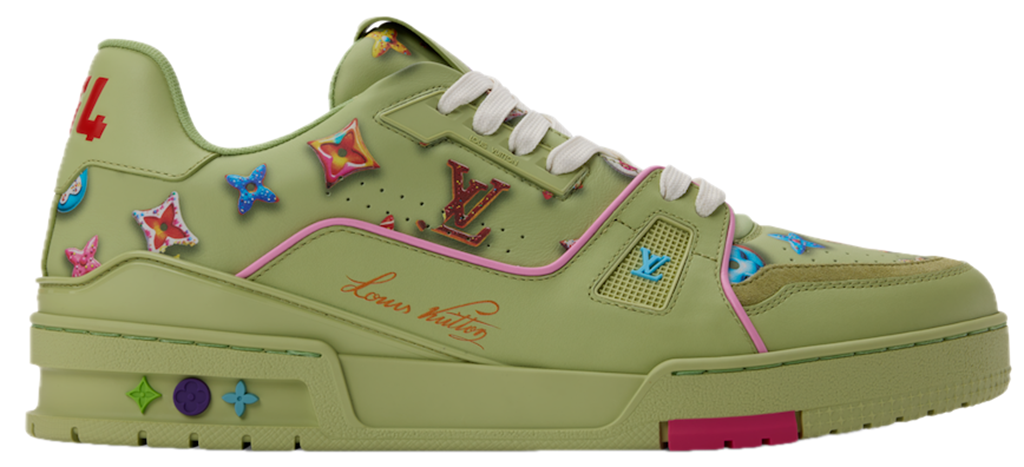 Giày Louis Vuitton LV Trainer 'Green' 1AJWEI