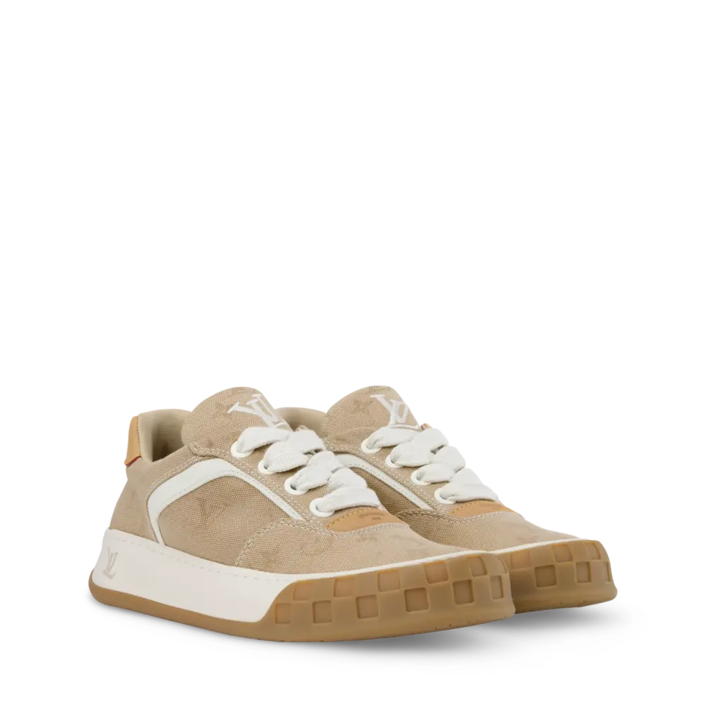 Giày Louis Vuitton LV Tilted Trainers 'Beige' 1AJW74 - Ảnh 3