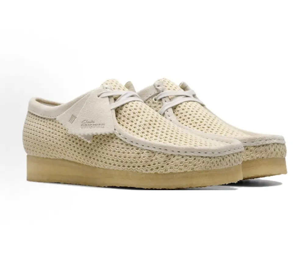 Giày Clarks Originals Wallabee 'OFF WHITE MESH' 261-75849 - Ảnh 3
