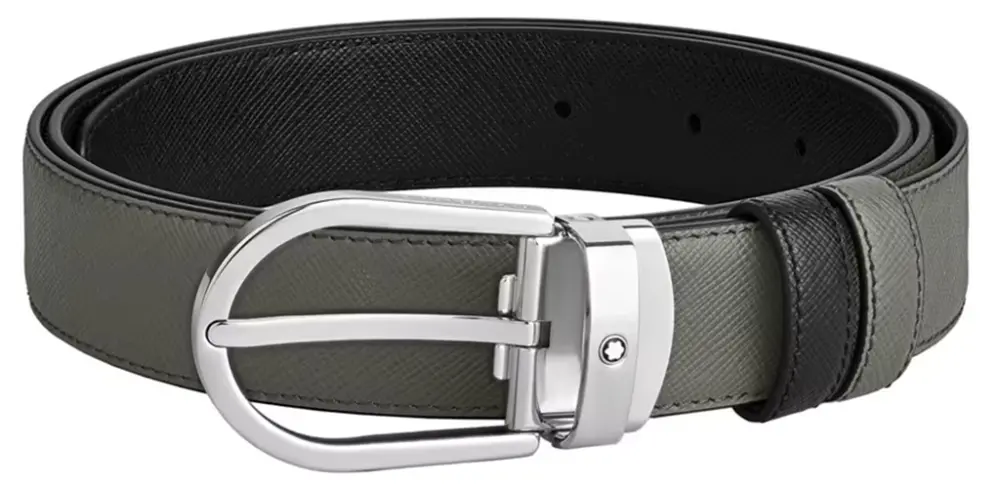 Thắt Lưng MontBlanc Horseshoe Buckle 'Black' 220019
