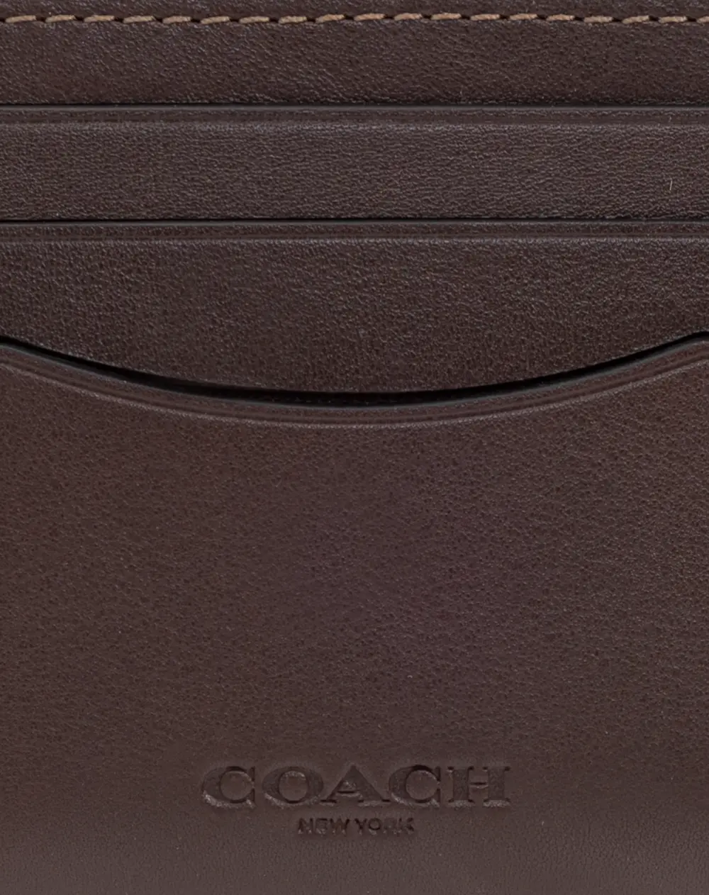 Ví Coach Leather Card Case ‘Brown’ CZ000-MPL - Ảnh 4