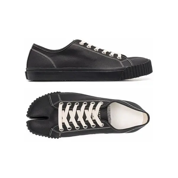 Giày Maison Margiela Tabi Low Canvas Sneakers 'Black' S37WS0581P4472H1669 - Ảnh 3