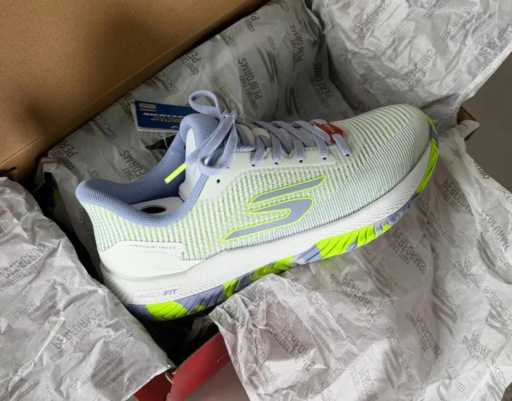 Giày Skechers Viper Court Pro 2.0 ‘White Perikinkle’ 172109-WPW - Ảnh 4