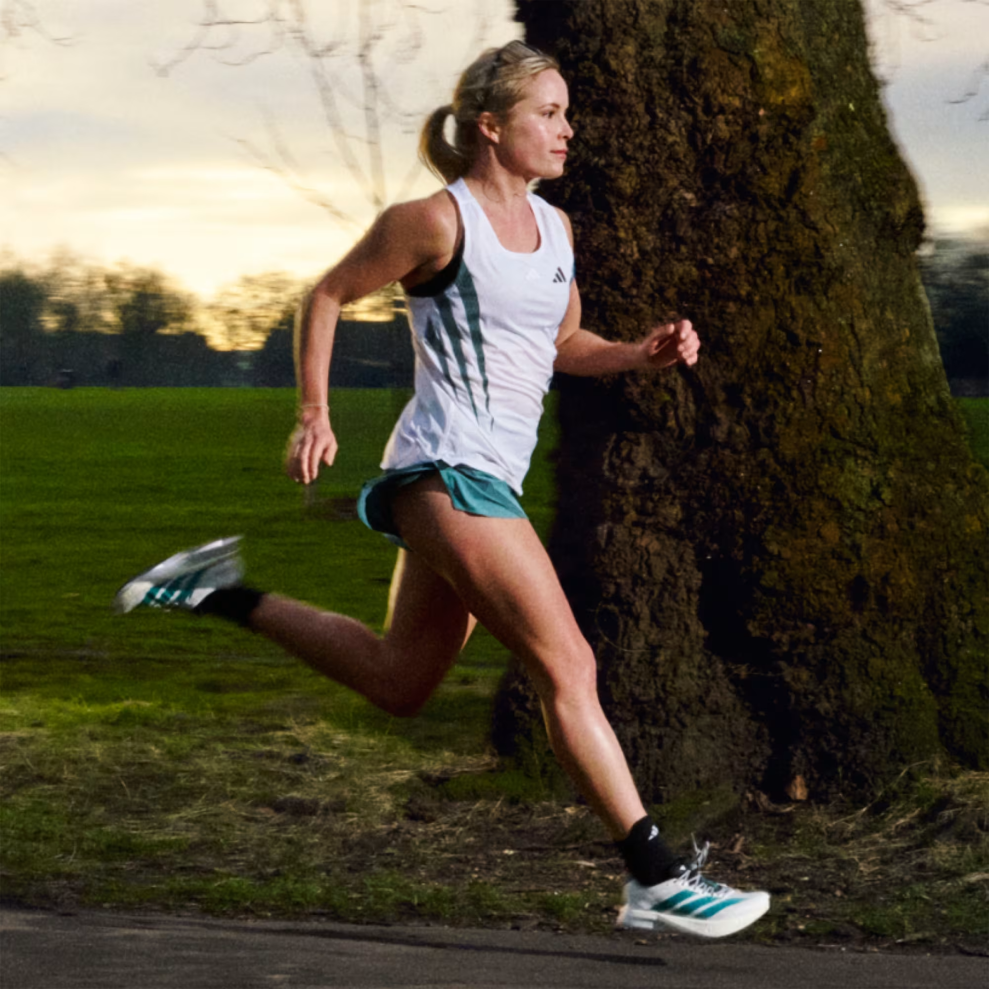 Giày Adidas Adizero Boston 13 ‘White Pure Teal’ JR4793 - Ảnh 3