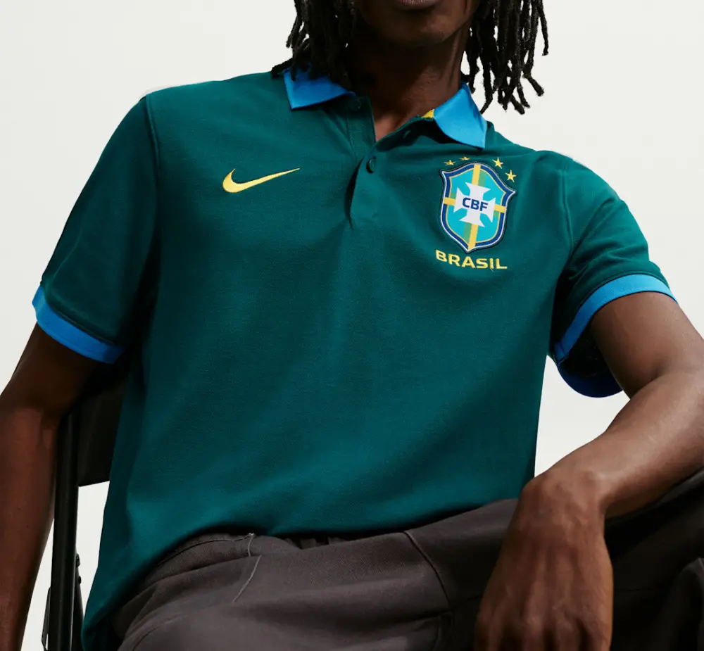 Áo Nike Brazil The Nike Polo ‘Geode Teal’ IB6200-381 - Ảnh 5