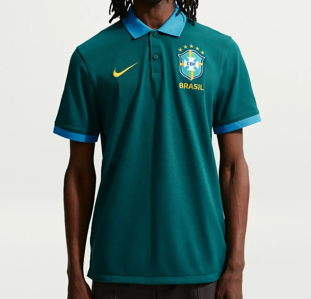 Alternative view of Áo Nike Brazil The Nike Polo ‘Geode Teal’ IB6200-381