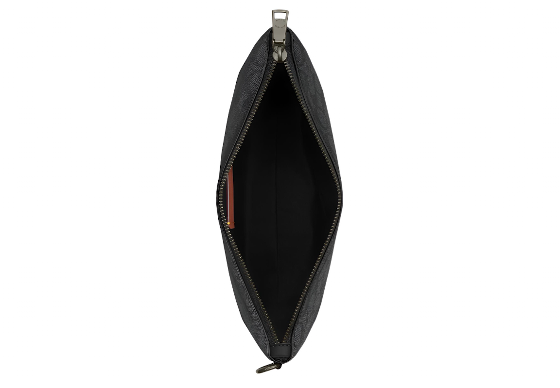 Alternative view of Túi Coach Pouch In Signature Canvas ‘Black’ CCF32-QBMI5