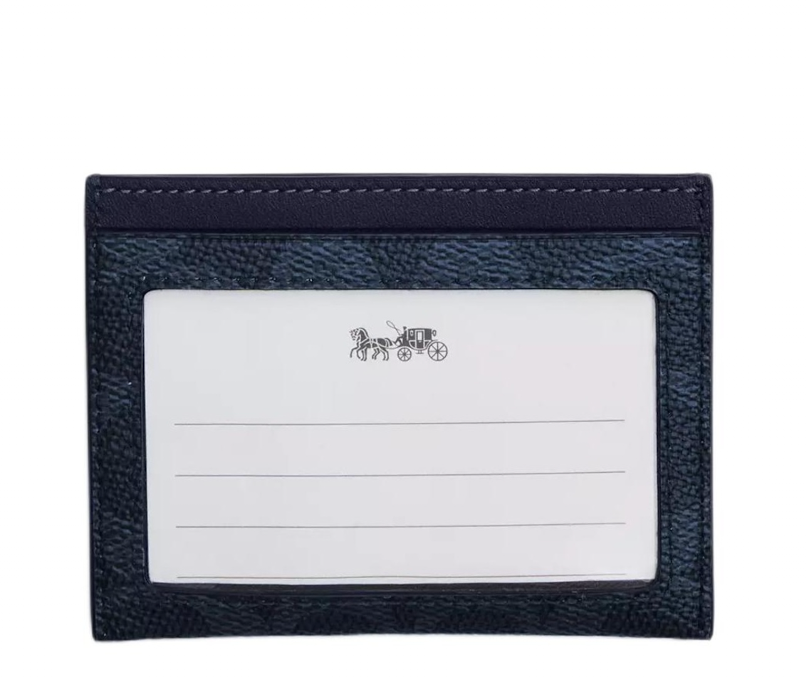 Alternative view of Ví Coach Signature Slim Card Holder ‘Navy’ CBJ95-Y3T