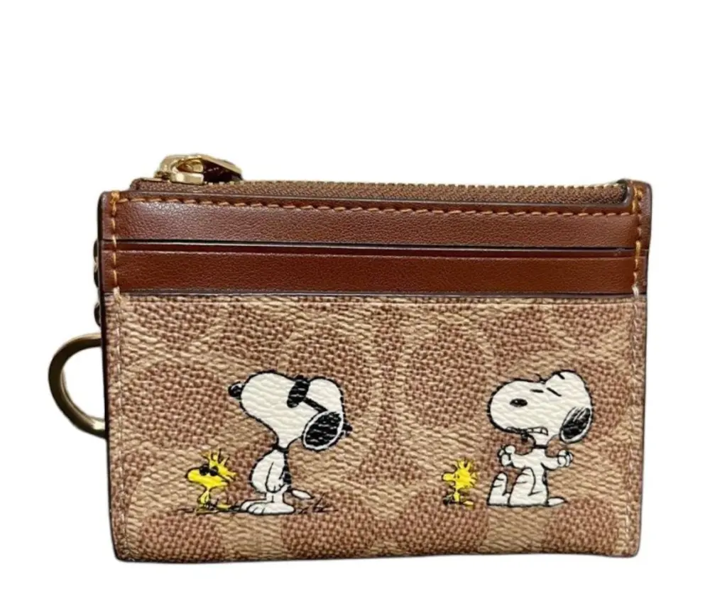 Ví Coach X Peanuts Mini Skinny Id Case ‘Brown’ CBT14-IMY3O - Ảnh 3