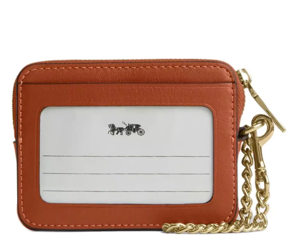 Alternative view of Ví Coach Zip Card Case ‘Cognac’ CCV89-IMYU1