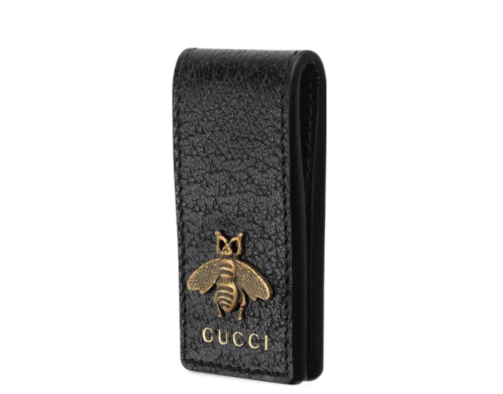 Ví Gucci Animalier Leather Money Clip 'Black' 522914-DJ20T-1000 - Ảnh 5