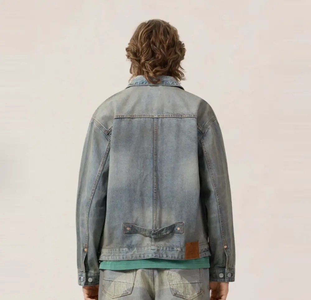 Áo Evisu Washed Seagull Denim Jacket 'Indigo' 2ESEJM6DJ6099RXDN - Ảnh 4