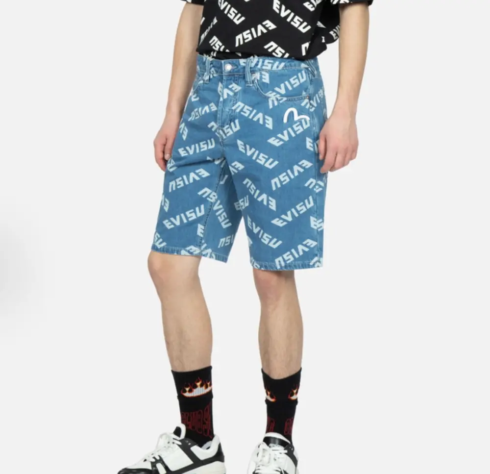 Quần Evisu Denim Short 'Blue' 2ESHTM3SH107RXCT - Ảnh 4