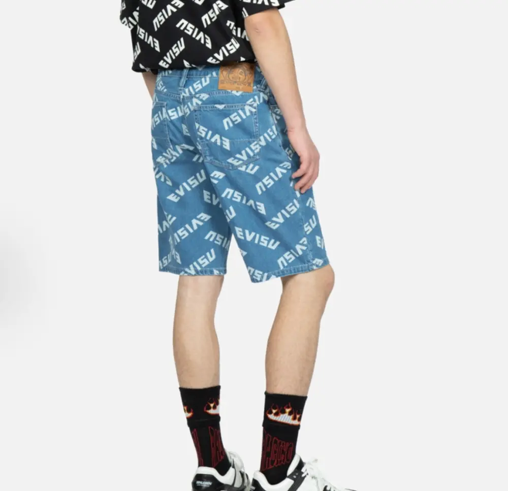 Quần Evisu Denim Short 'Blue' 2ESHTM3SH107RXCT - Ảnh 3