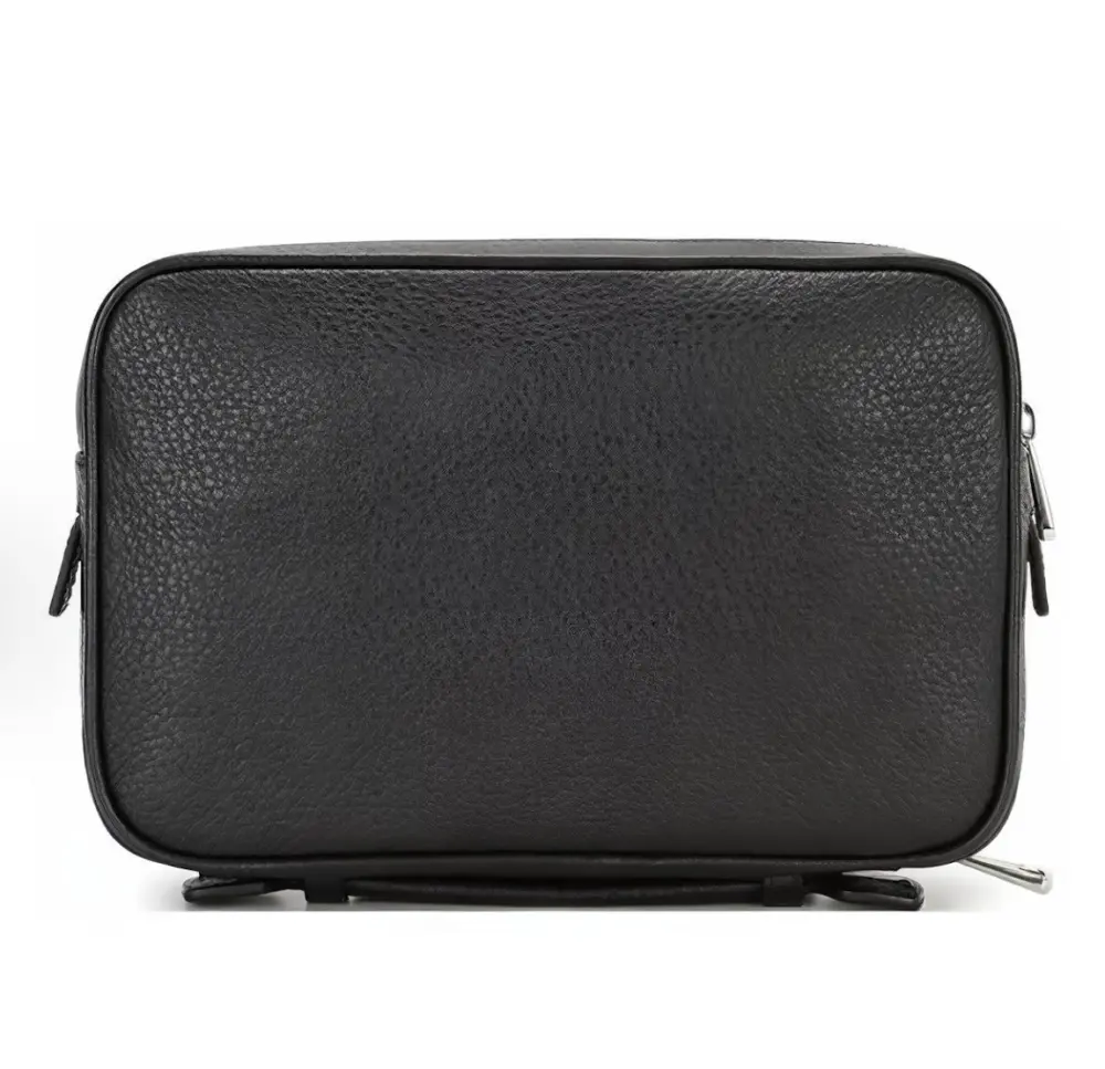 Túi Bally Leather Pouch 'Black' 6182404 - Ảnh 4