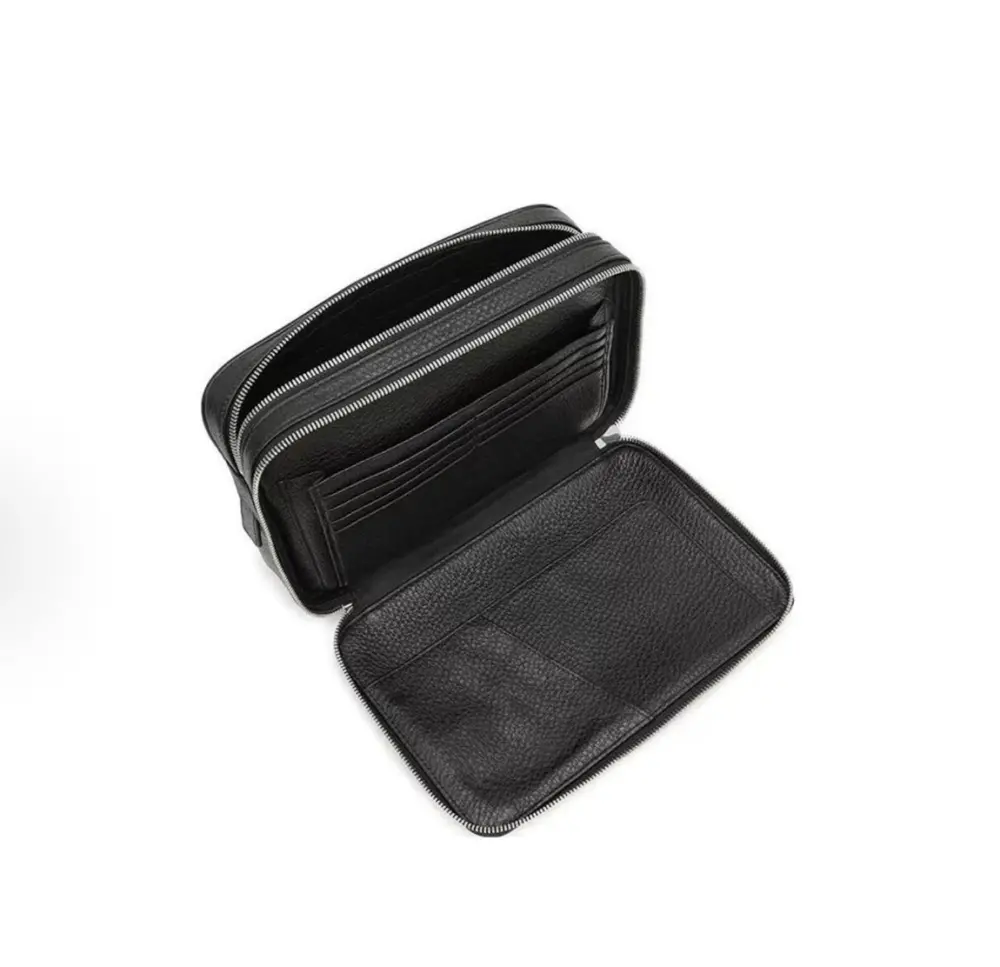 Alternative view of Túi Bally Leather Pouch 'Black' 6182404