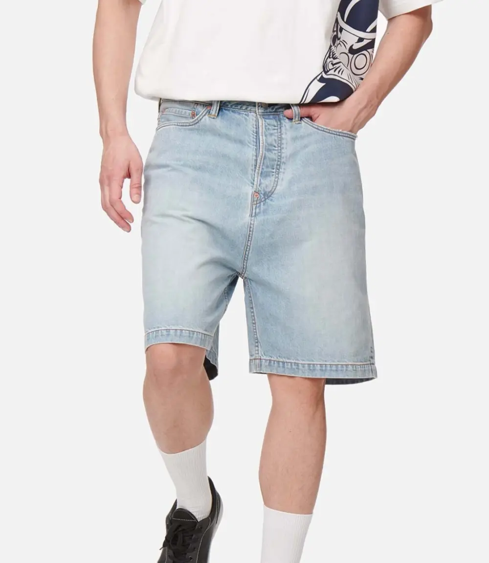 Quần Evisu Daicock Print Denim Shorts 'Indigo' 2ESHTM2DS206FFCT - Ảnh 4