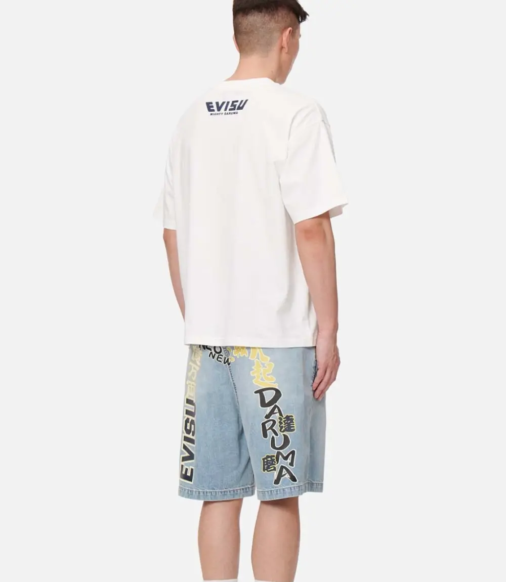 Quần Evisu Daicock Print Denim Shorts 'Indigo' 2ESHTM2DS206FFCT - Ảnh 3