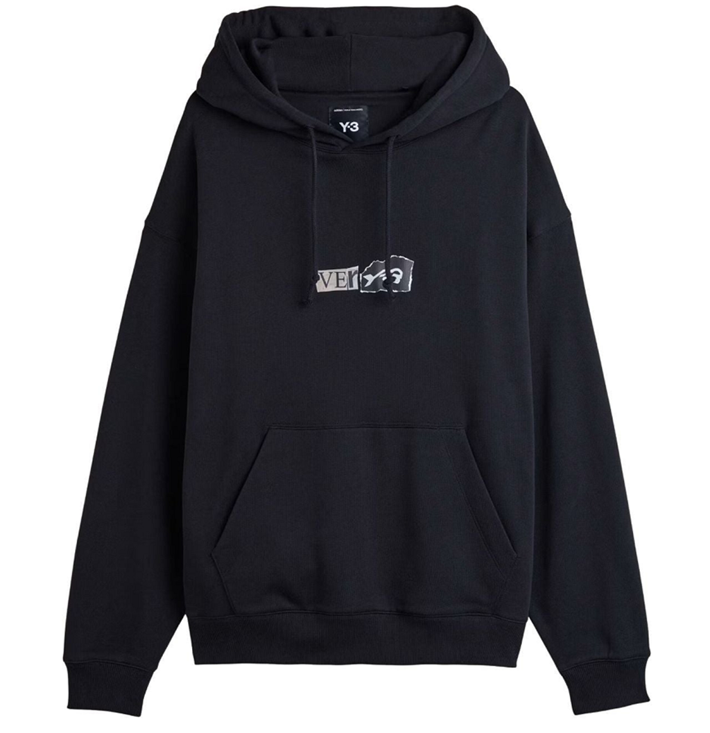 Áo Adidas Y-3 Bruched Terry GFX Hoodie 'Black' KR2208