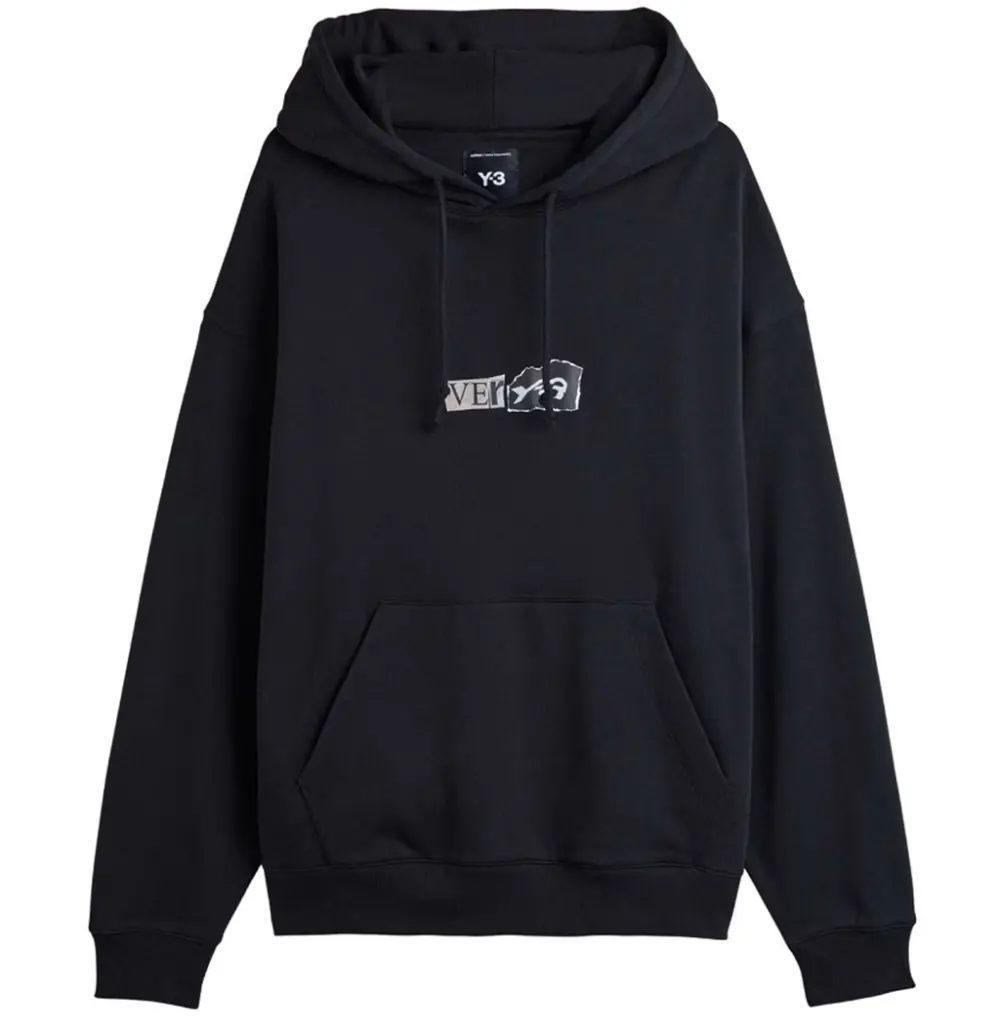 Áo Adidas Y-3 Bruched Terry GFX Hoodie 'Black' KR2208
