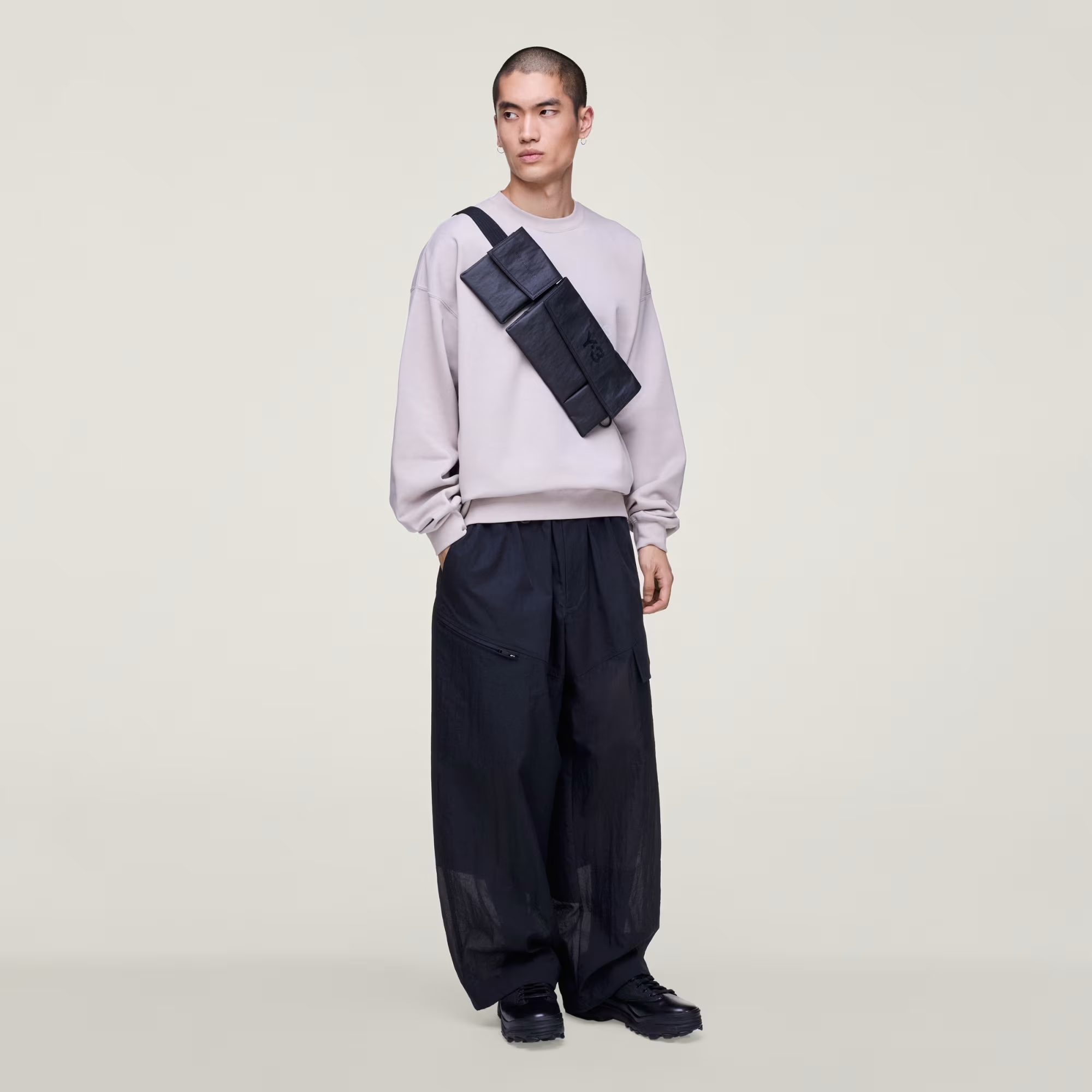 Áo Adidas Y-3 Brushed Terry Crew Sweatshirt 'Beige' KS5450 - Ảnh 4