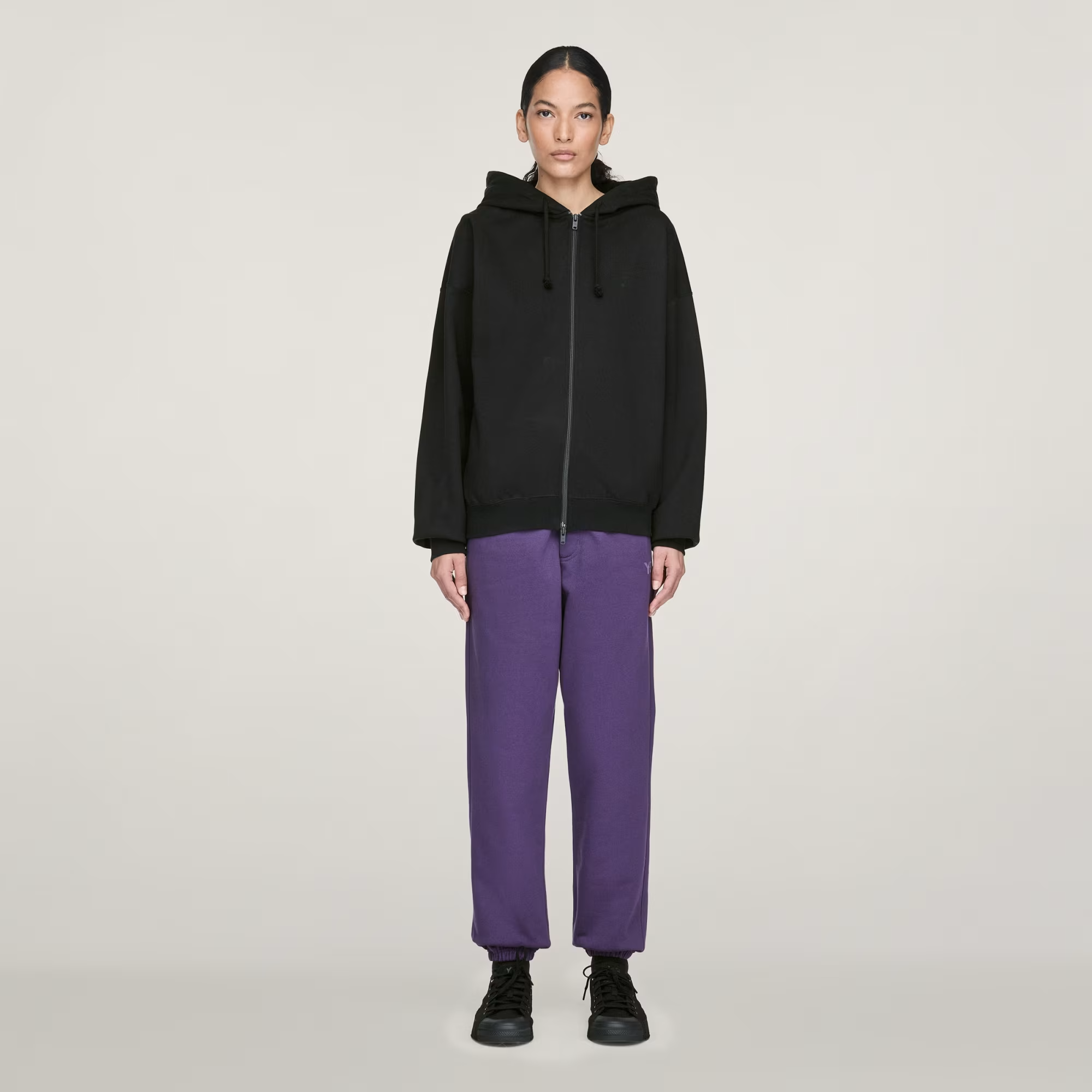 Áo Adidas Y-3 Brushed Terry Zip Hoodie 'Black' KA3107 - Ảnh 3