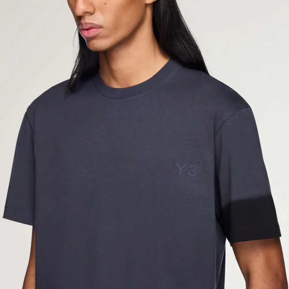 Áo Adidas Y-3 Dipped Regular Short Sleeve Tee 'Black' KQ9787 - Ảnh 5