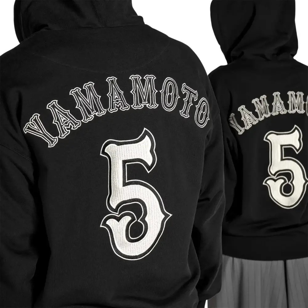 Áo adidas Y-3 Elite 5 Gfx Hoodie 'Black' KQ9305 - Ảnh 4