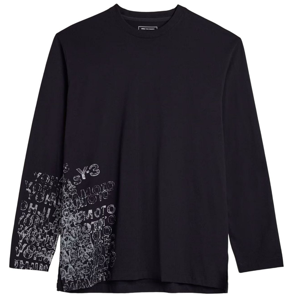 Áo Adidas Y-3 GFX Long Sleeve T-Shirt 'Black' KR2239