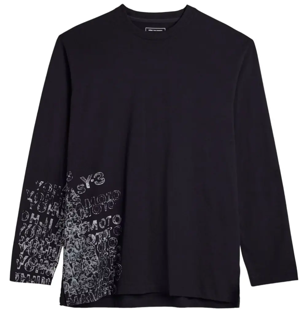 Áo Adidas Y-3 GFX Long Sleeve T-Shirt 'Black' KR2239