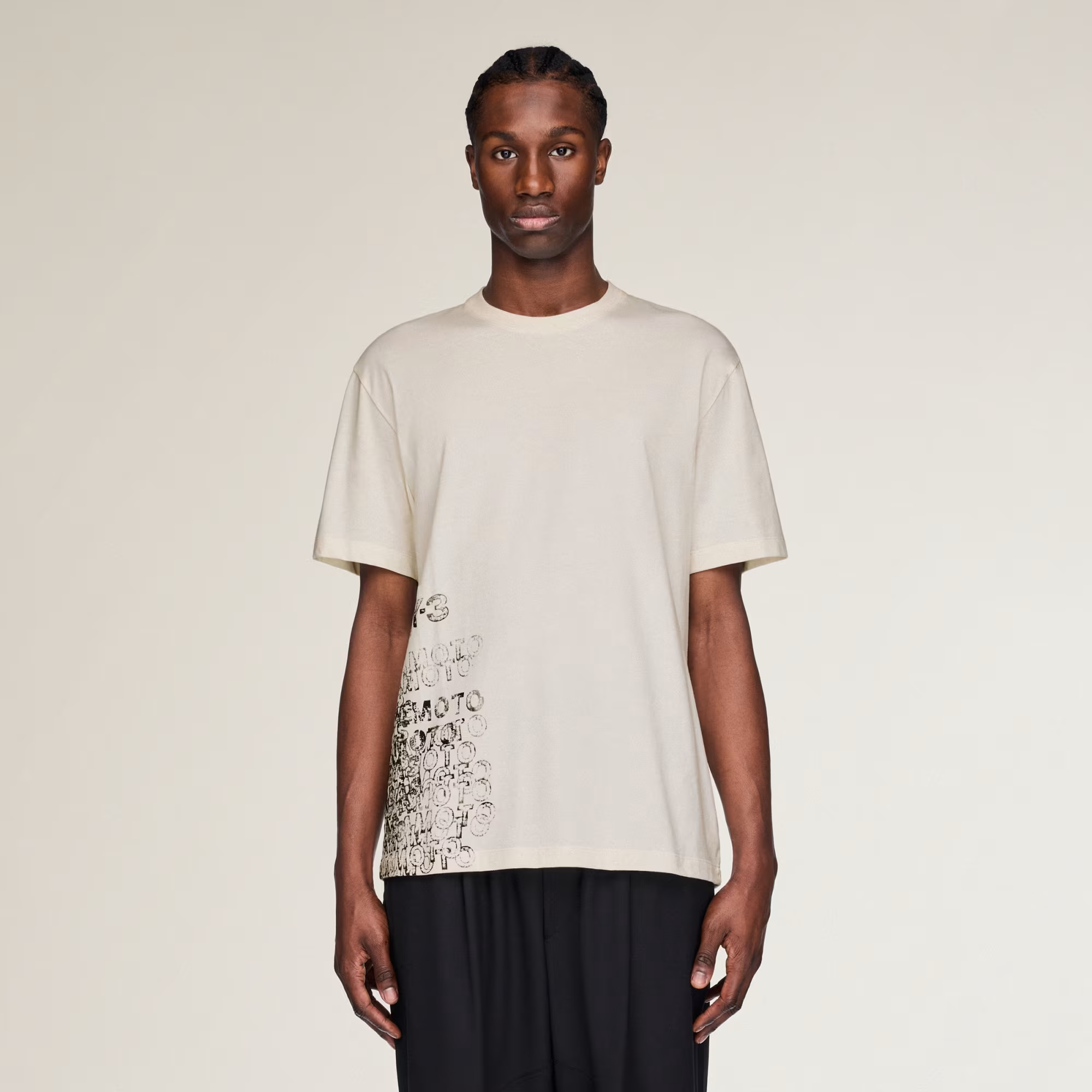 Alternative view of Áo Adidas Y-3 GFX Short Sleeve T-Shirt 'Chalk White' KR2224