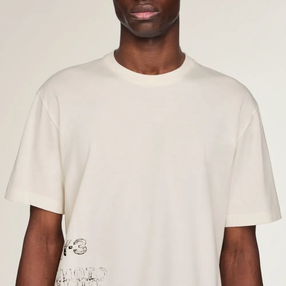 Áo Adidas Y-3 GFX Short Sleeve T-Shirt 'Chalk White' KR2224 - Ảnh 4