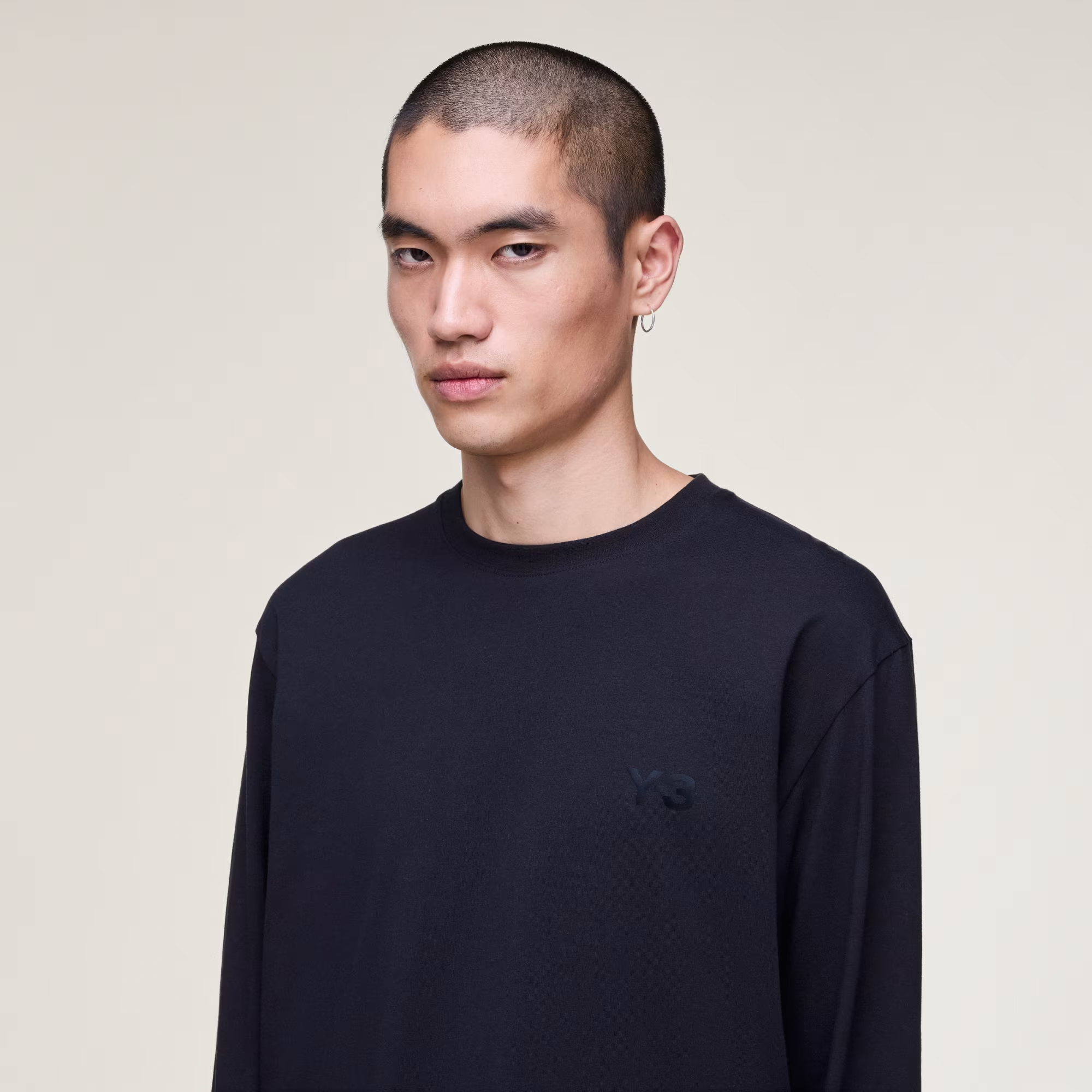 Áo Adidas Y-3 Logo Long Sleeve Tee 'Black' KQ9778 - Ảnh 4