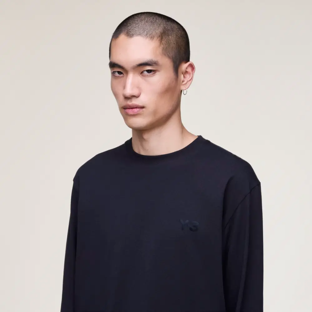 Áo Adidas Y-3 Logo Long Sleeve Tee 'Black' KQ9778 - Ảnh 4