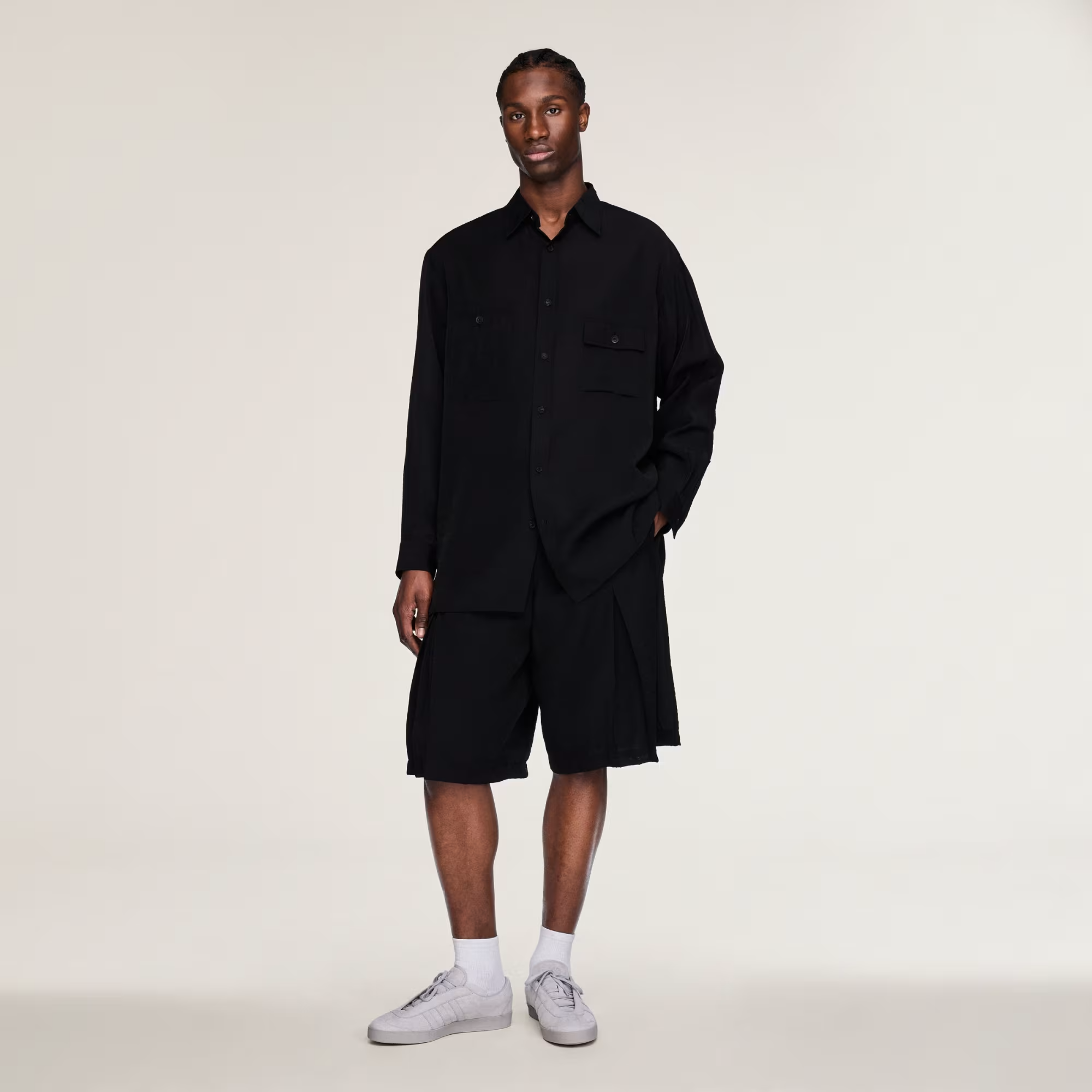 Áo adidas Y-3 Long Sleeve Shirt 'Black' KH0419 - Ảnh 4