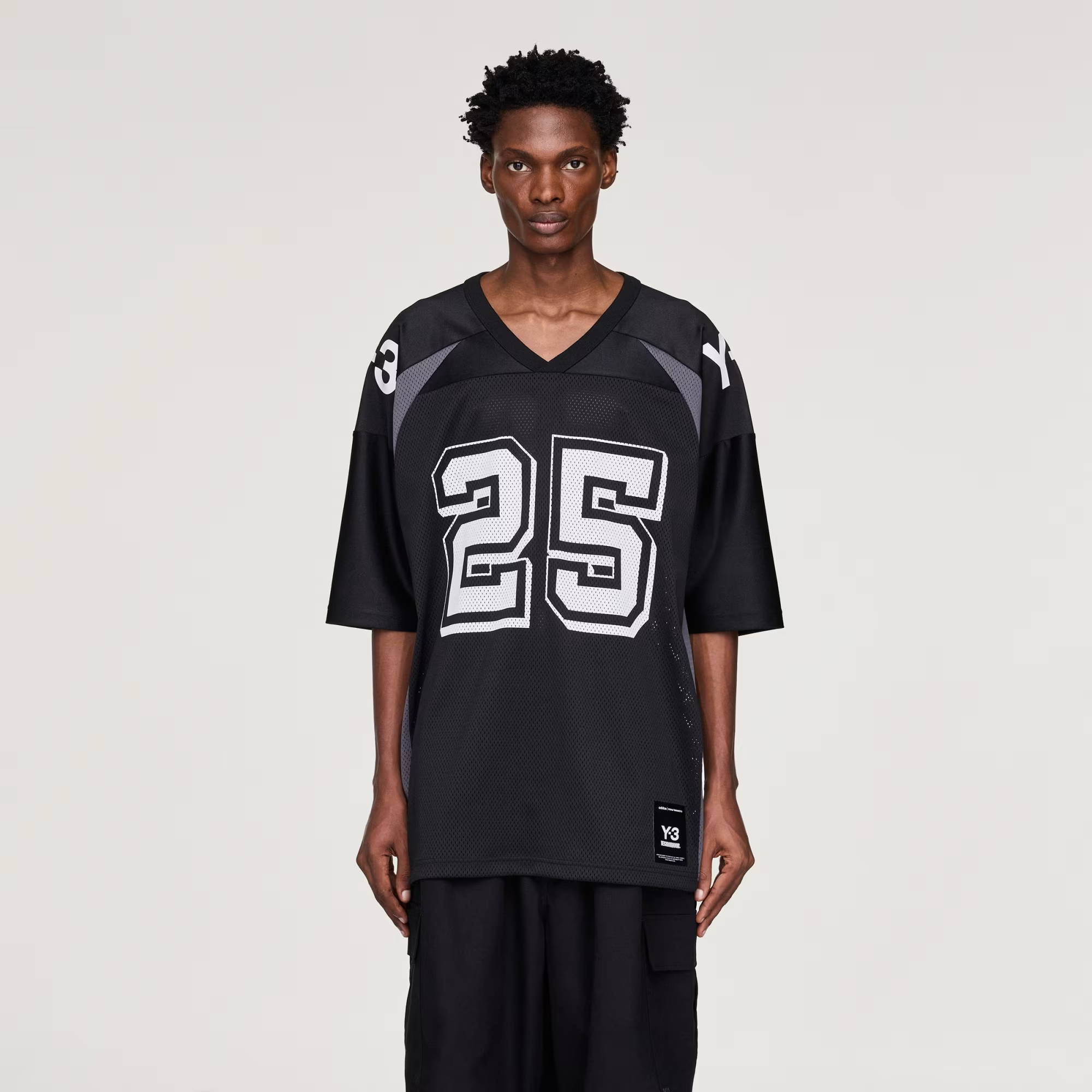Alternative view of Áo Adidas Y-3 NBHD Football Jersey 'Black' JW6997