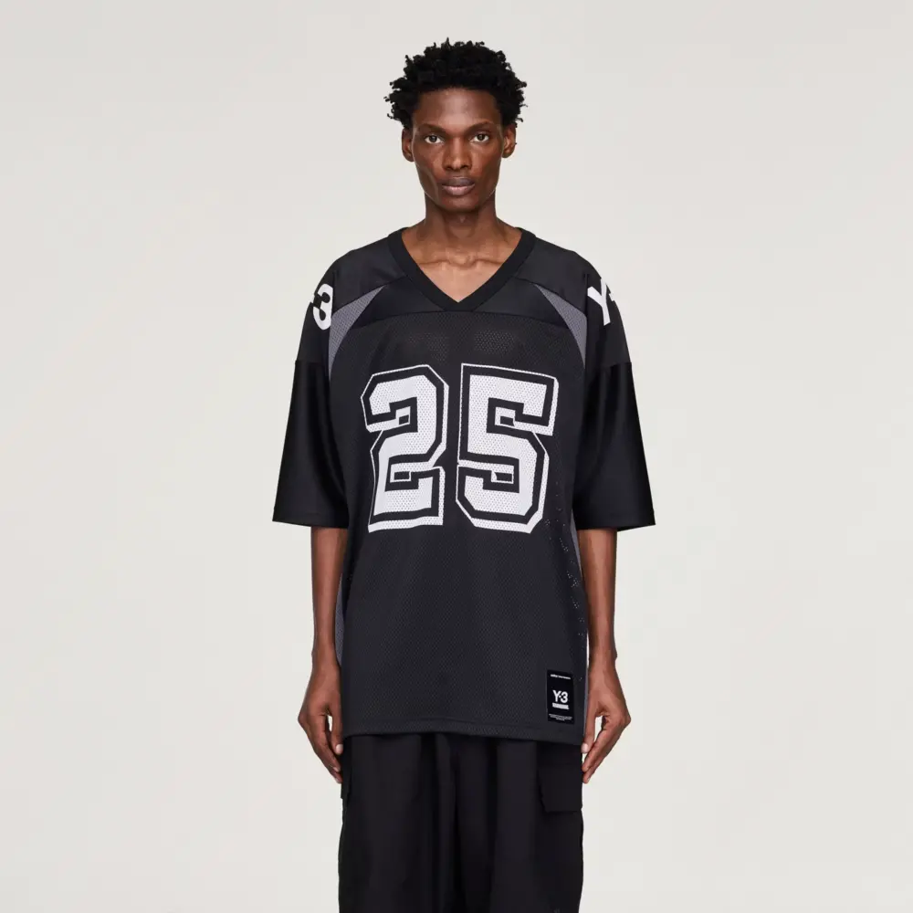 Alternative view of Áo Adidas Y-3 NBHD Football Jersey 'Black' JW6997