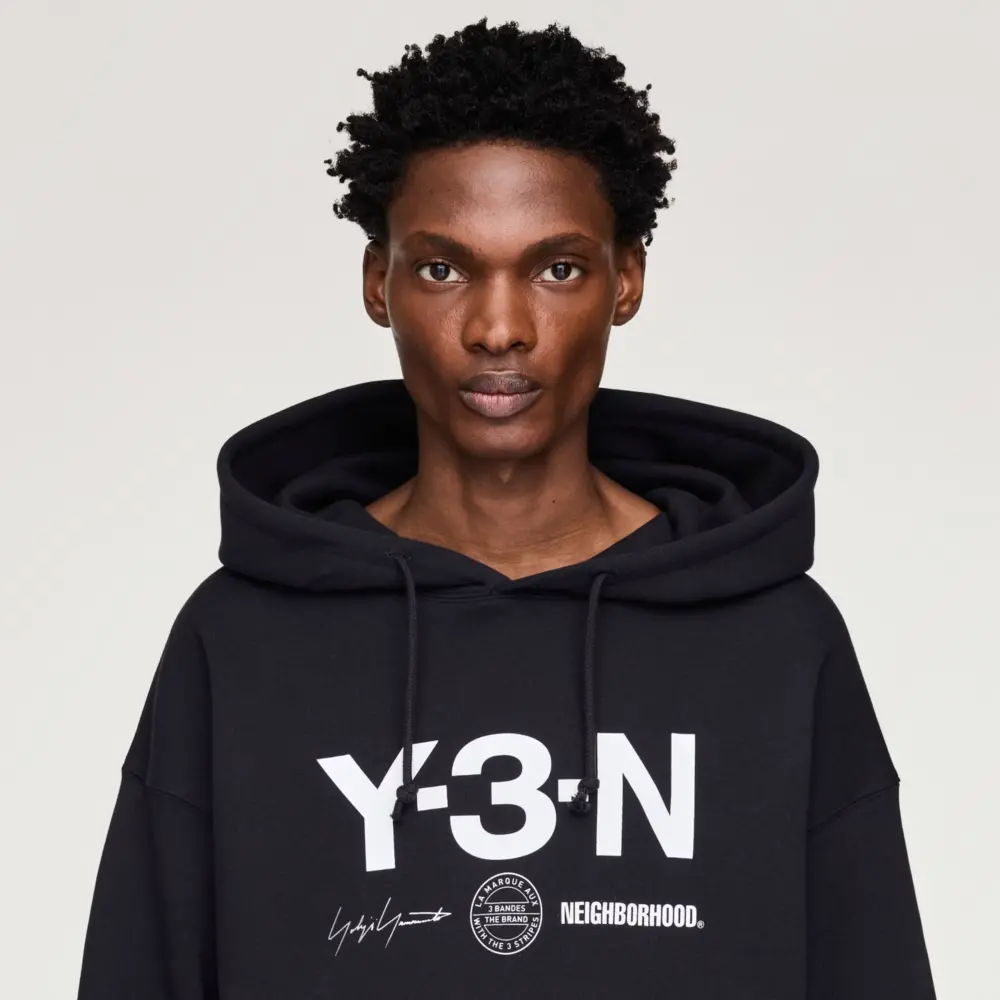 Áo Adidas Y-3 NBHD Graphic Hoodie 'Black' JW7004 - Ảnh 4