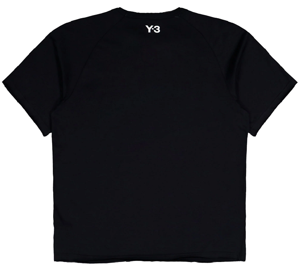 Áo Adidas Y-3 Raw Edge 3 Stripes Short Sleeve Tee 'Black' KQ9793