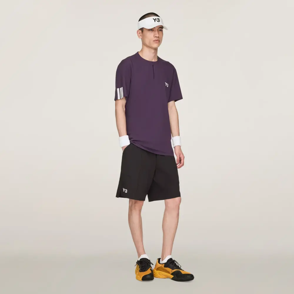 Áo Adidas Y-3 Tennis Pro FreeLift Zip Tee 'Aurora Plum' JN2992 - Ảnh 3