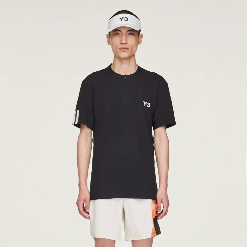 Alternative view of Áo Adidas Y-3 Tennis Pro FreeLift Zip Tee 'Black' JY6946