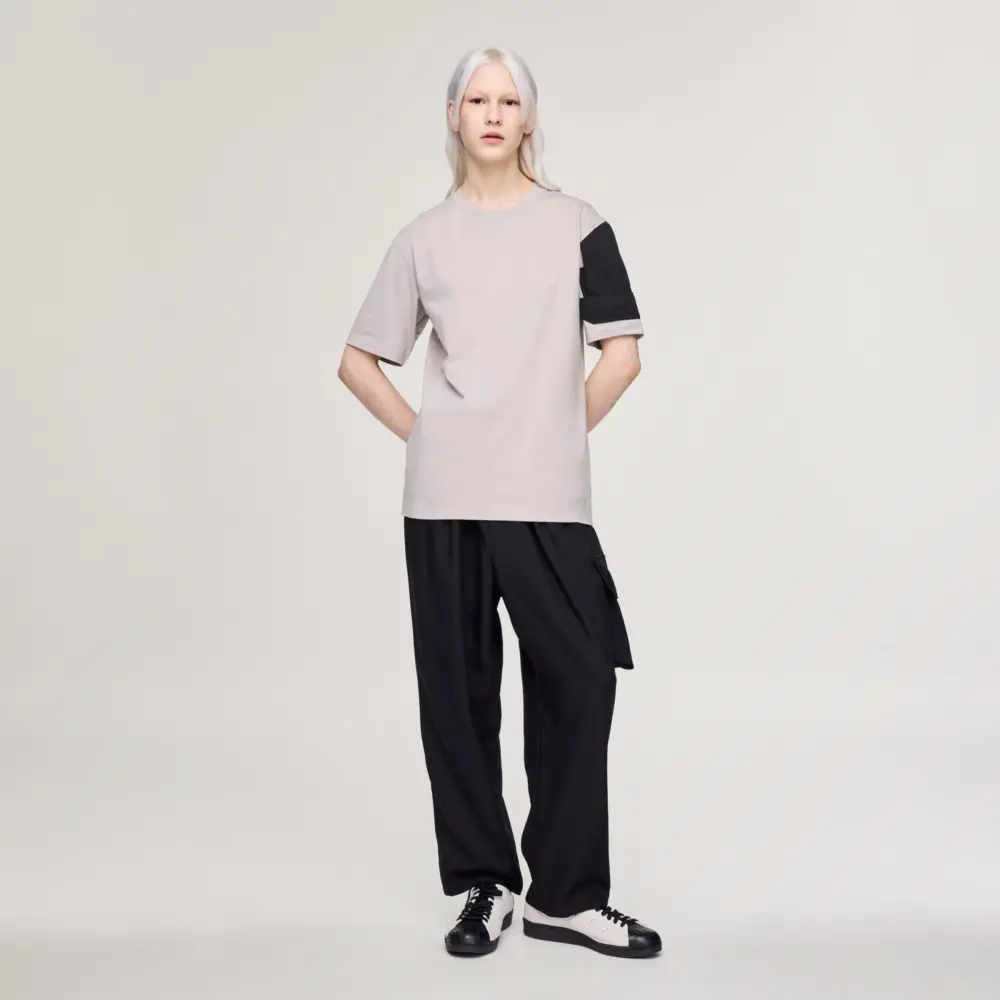 Áo Adidas Y-3 Utility Short Sleeve Tee 'Beige' HZ9516 - Ảnh 3