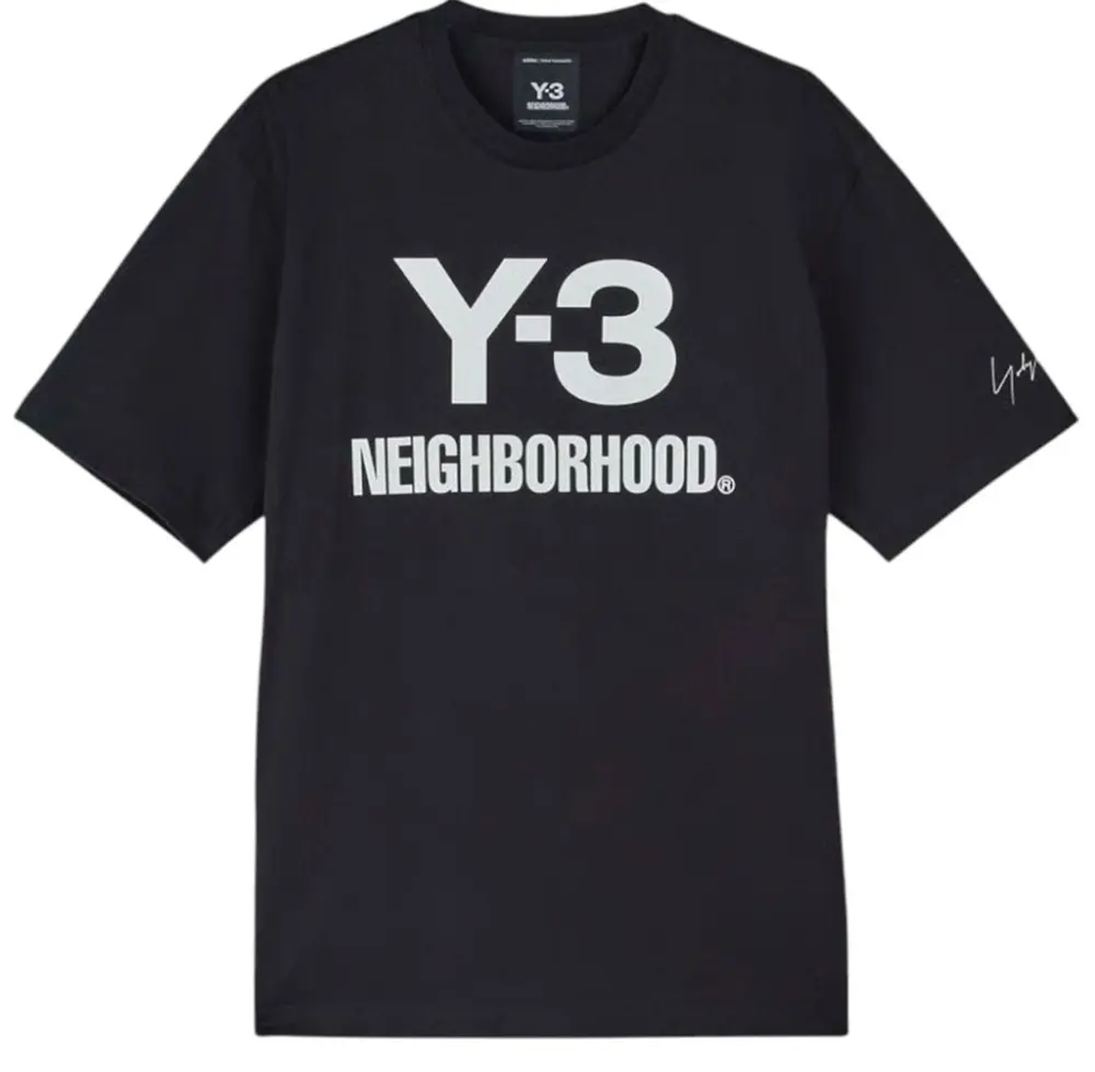 Áo Adidas Y-3 x Neighborhood Logo Relaxed T-Shirt 'Black' JW6999