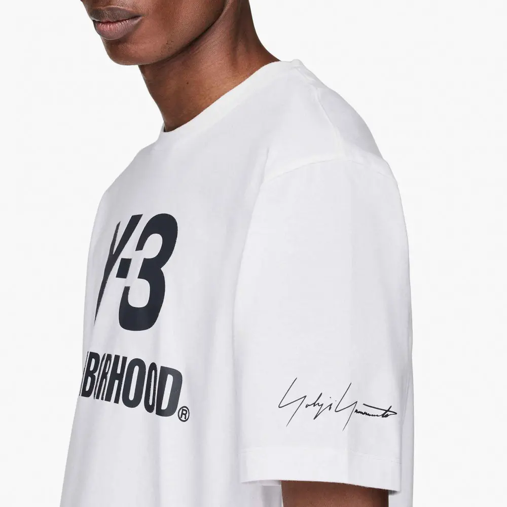 Áo Adidas Y-3 x Neighborhood Logo T-Shirt 'White' JX7449 - Ảnh 4