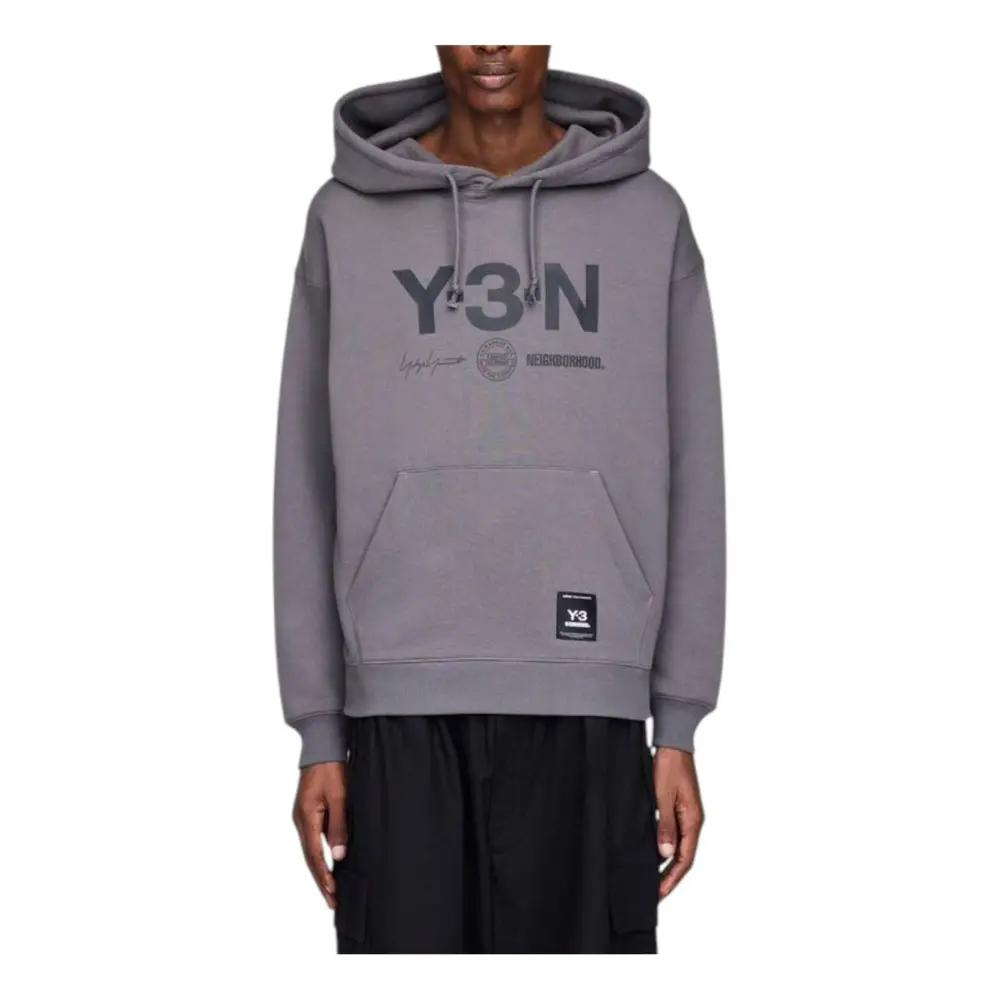 Alternative view of Áo Adidas Y-3 x Neighborhood Relaxed Hoodie 'Grey' JX7462