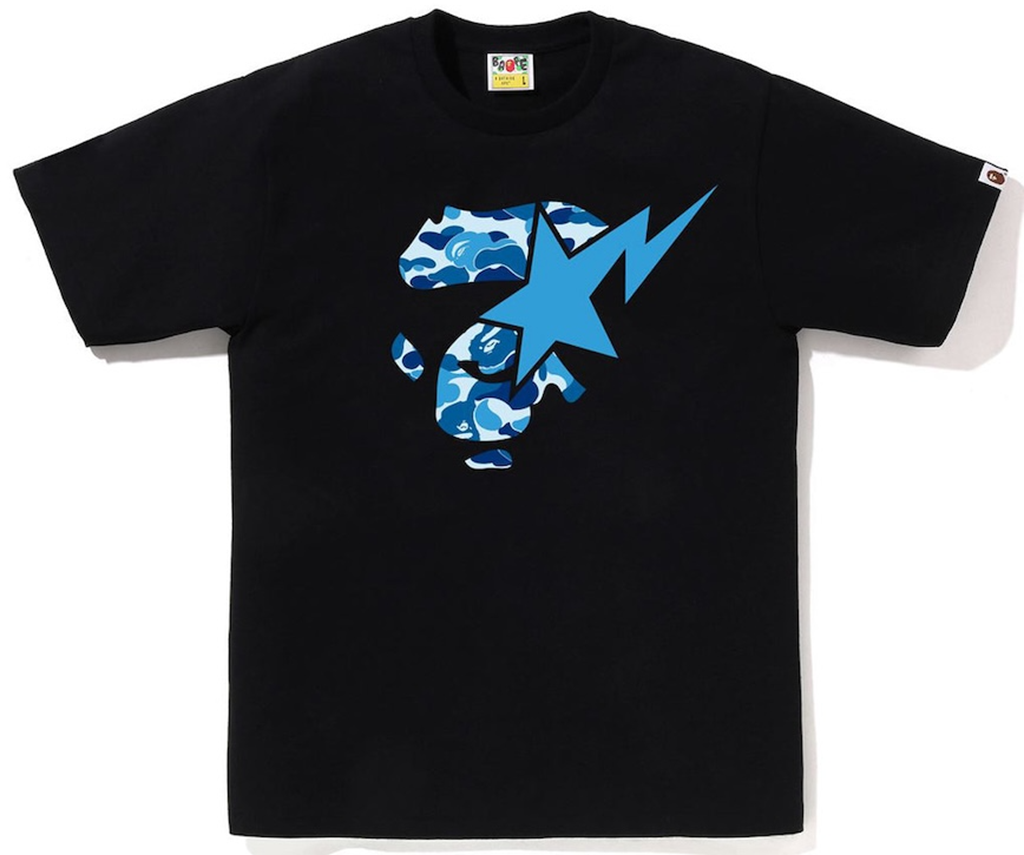 Áo Bape Abc Camo Ape Face STA Tee 'Black' 0ZXTEM008101Q